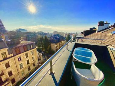 Penthouse between lake Ouchy and city center