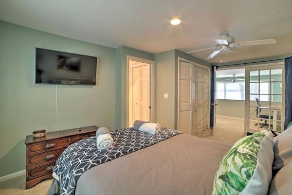 Workspace - Lakefront Grant Getaway with Deck and Fire Pit!